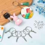 100pcs Silver Key Ring & Chain Set – DIY Keychain Making Craft Accessories Kit - Image 4