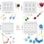 4pcs Silicone Ball Bead Mold Set – DIY Epoxy Resin Jewellery & Keychain Molds - Image 5