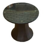 Patio Cocktail Set – 2 Seater Outdoor Chair & Glass Table Set with Cushions - Image 5