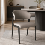 Bandly Modern Dining Chair – Contemporary Upholstered Chair with Black Legs storeone.co.za