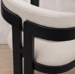 Seren Gallery Fabric Dining Chair – Modern Upholstered Dining Chair with Wooden Frame - Image 2