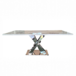 Cosmic 6 Seater Marble Dining Set with Landa Grey Leather Chairs – Luxury Modern Dining Room Furniture - Image 2
