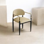 Elysium Leather Dining Chair – Luxury Modern Upholstered Dining Chair with Gold Accents - Image 6