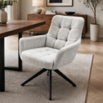 Miro Swivel Modern Dining Chair – Luxury Upholstered 360° Swivel Chair for Dining & Lounge Spaces storeone.co.za