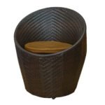 Patio Cocktail Set – 2 Seater Outdoor Chair & Glass Table Set with Cushions - Image 4