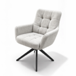 Miro Swivel Modern Dining Chair – Luxury Upholstered 360° Swivel Chair for Dining & Lounge Spaces - Image 2