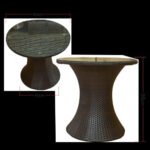 Patio Cocktail Set – 2 Seater Outdoor Chair & Glass Table Set with Cushions - Image 10