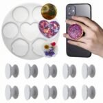 11pcs Epoxy Resin Phone Stand Silicone Mold Set – Heart Shape Coaster & Pendant DIY Mold Kit - Image 10
