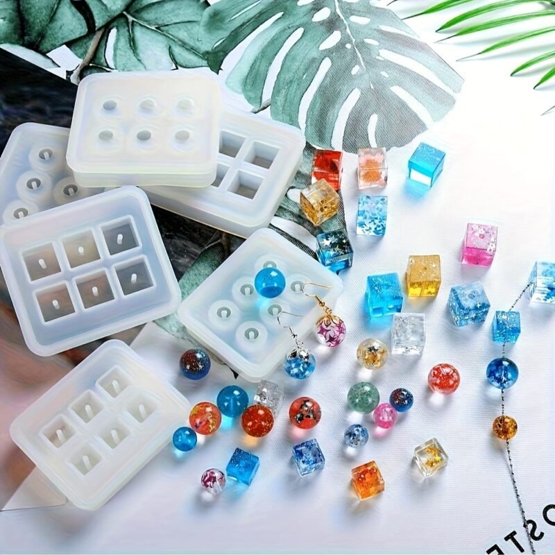 4pcs Silicone Ball Bead Mold Set – DIY Epoxy Resin Jewellery & Keychain Molds storeone.co.za