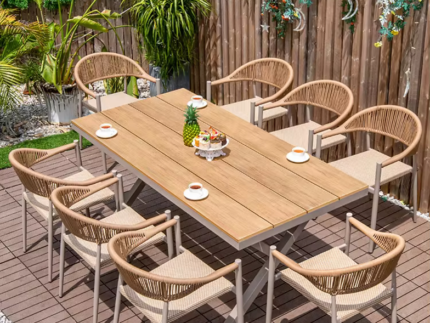 Spruce Outdoor Dining Set – 8 Seater Modern Patio & Garden Dining Furniture Set STOREONE.CO.ZA