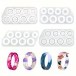 Silicone Resin Ring Mold Set – Flat Arc Diamond Cat Ear Mirror Ring Molds (4 Styles) storeone.co.za