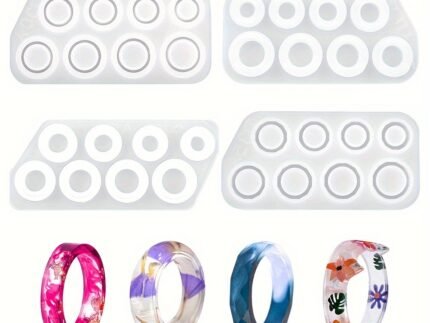 Silicone Resin Ring Mold Set – Flat Arc Diamond Cat Ear Mirror Ring Molds (4 Styles) storeone.co.za