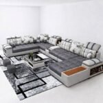 Enola Modular U-Shaped Couch with Built-In Sound System – Luxury Modern Fabric Sofa Set - Image 2
