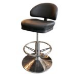 Aether Leather Premium Barstool – Adjustable Swivel Bar Chair with Chrome Base storeone.co.za