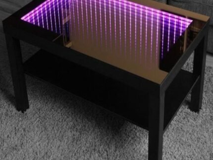Modern LED Infinity Mirror Coffee Table – RGB Light Center Table for Living Room storeone.co.za