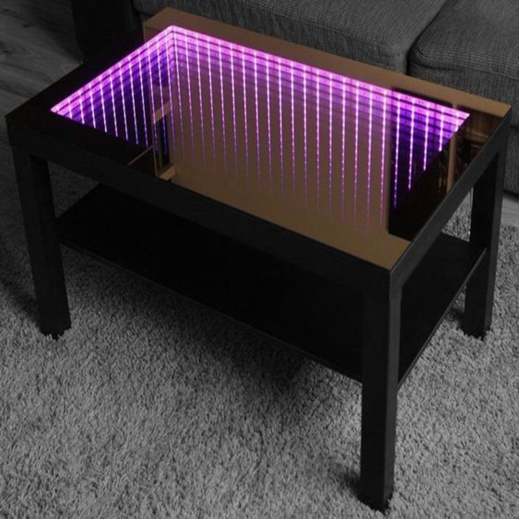 Modern LED Infinity Mirror Coffee Table – RGB Light Center Table for Living Room storeone.co.za Modern LED Infinity Mirror Coffee Table – RGB Light Center Table for Living Room storeone.co.za