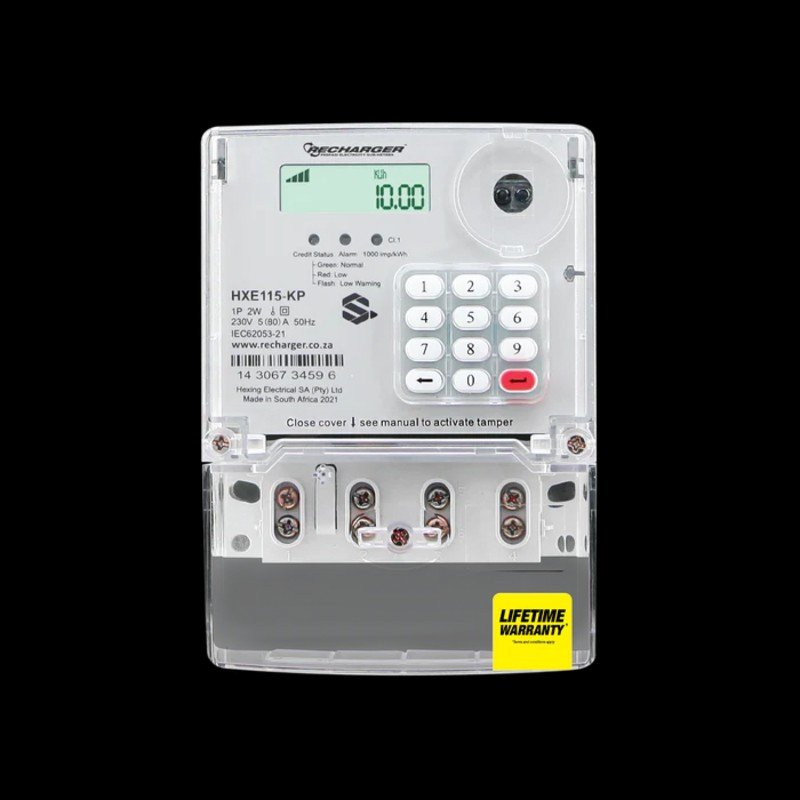 Hex Single Phase 80Amp Prepaid Electricity Meter storeone.co.za