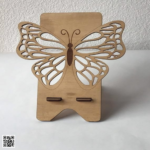 Personalized Laser Cut Wooden Phone Stand with Custom Name and Pen Holder Only - Image 2
