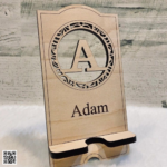 Personalized Laser Cut Wooden Phone Stand with Custom Name & Pen Holder storeone.co.za