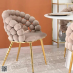 Boba Dining Chair – Luxury Velvet Dining Chair with Gold Stainless Steel Legs - Image 8