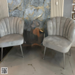 Elysian Velvet Dining Chair Set of 2 with Silver Chrome Legs – Modern Luxury Dining Chairs storeone.co.za