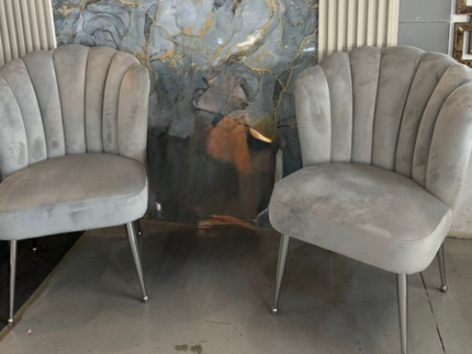 Elysian Velvet Dining Chair Set of 2 with Silver Chrome Legs – Modern Luxury Dining Chairs storeone.co.za