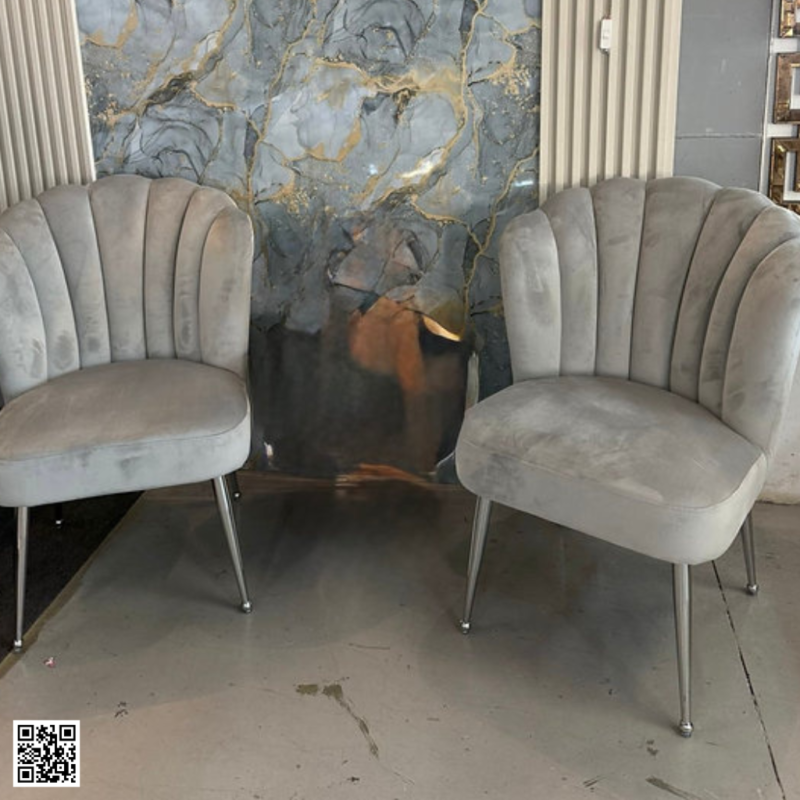 Elysian Velvet Dining Chair Set of 2 with Silver Chrome Legs – Modern Luxury Dining Chairs storeone.co.za