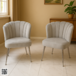 Elysian Velvet Dining Chair Set of 2 with Silver Chrome Legs – Modern Luxury Dining Chairs storeone.co.za