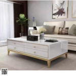 Tiagz Luxury Coffee Table with Storage Drawers – Modern Gold Coffee Table