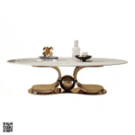 Gorgina Round Coffee Table – Modern Stainless Steel Coffee Table