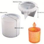 3D Silicone Resin Storage Container Mold with Lid – DIY Jewelry & Candle Holder Casting Mold - Image 8