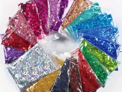 6-Color Holographic Large Glitter Flakes Set – 80g Mermaid Sequins for Resin, Nail Art & Body Decoration storeone.co.za