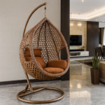 Elysia Nest Swing Chair – Luxury Rattan Hanging Egg Chair with Stand & Cushions storeone.co.za