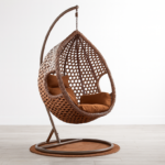 Elysia Nest Swing Chair – Luxury Rattan Hanging Egg Chair with Stand & Cushions - Image 2