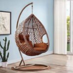 Elysia Nest Swing Chair – Luxury Rattan Hanging Egg Chair with Stand & Cushions - Image 3