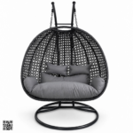 Brucie Cacoon 2 Seater Swing Chair – Luxury Outdoor Wicker Hanging Egg Swing with Cushions - Image 3
