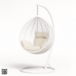 Tashly Round Swing Chair – Luxury Hanging Egg Chair with Stand & Plush Cushions - Image 3