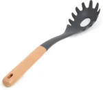 Six-piece silicone and bamboo kitchen utensil set