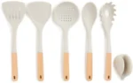 Six-piece set of plastic kitchen scoops